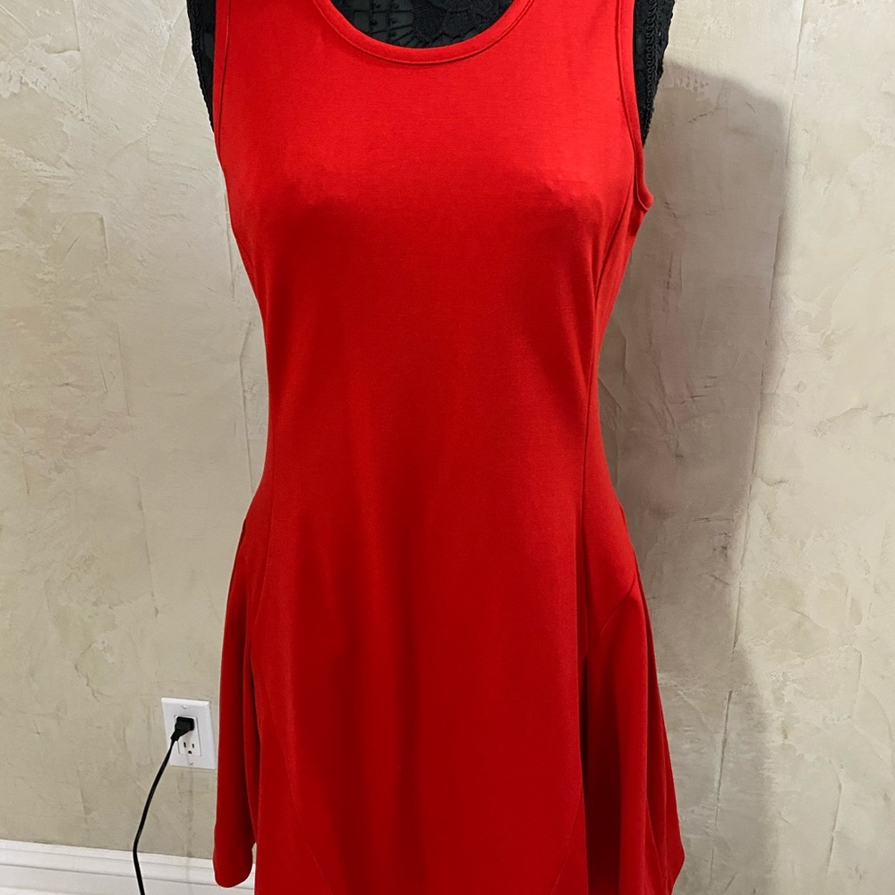 Beautiful red sleeveless dress by Atwell